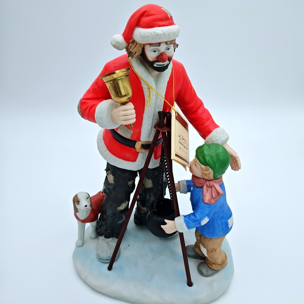 Emmett Kelly Jr Spirit of Christmas VI Flambro Figurine Limited Edition with box - Picture 6 of 8